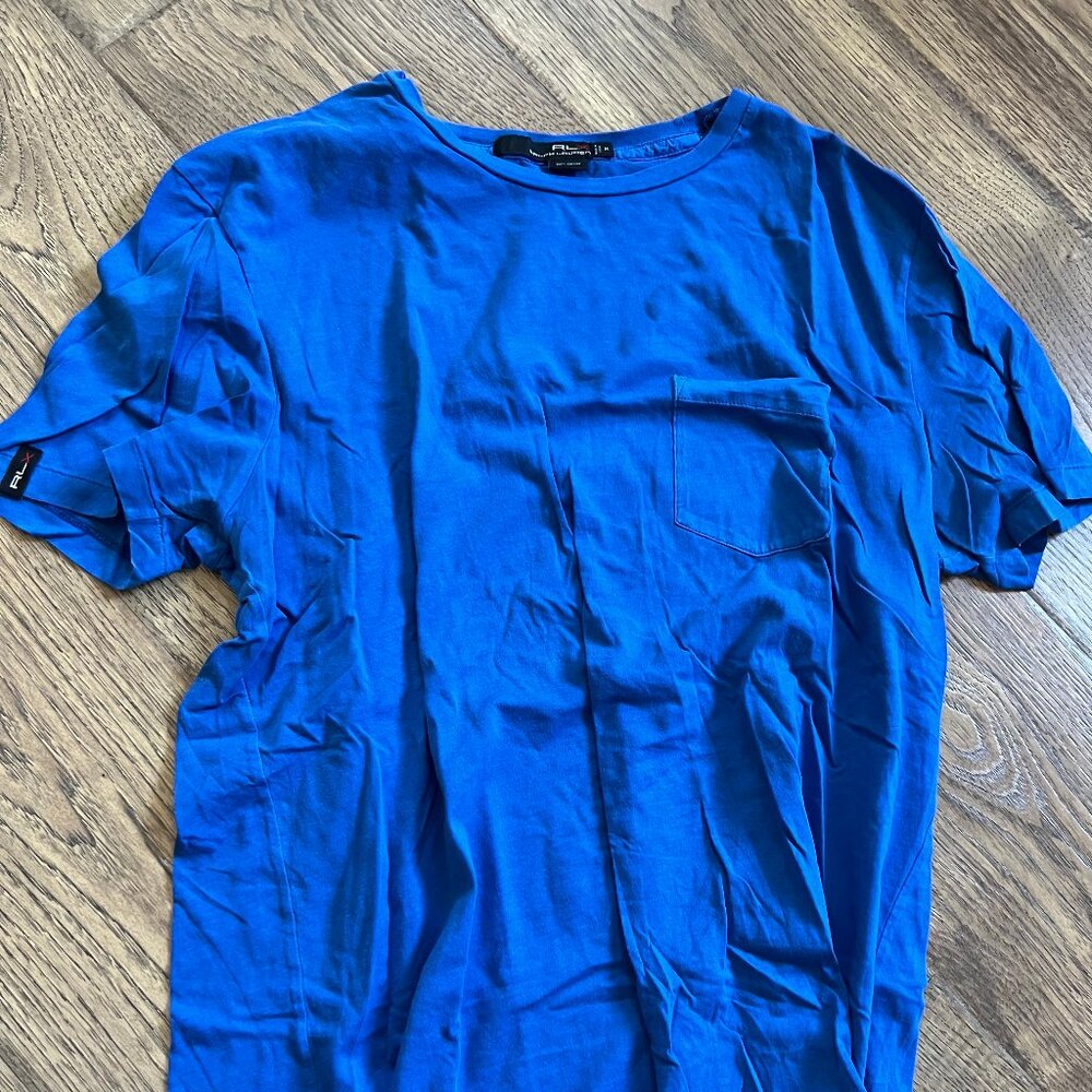 Men's Medium Blue RLX Ralph Lauren Blue Athletic Shirt